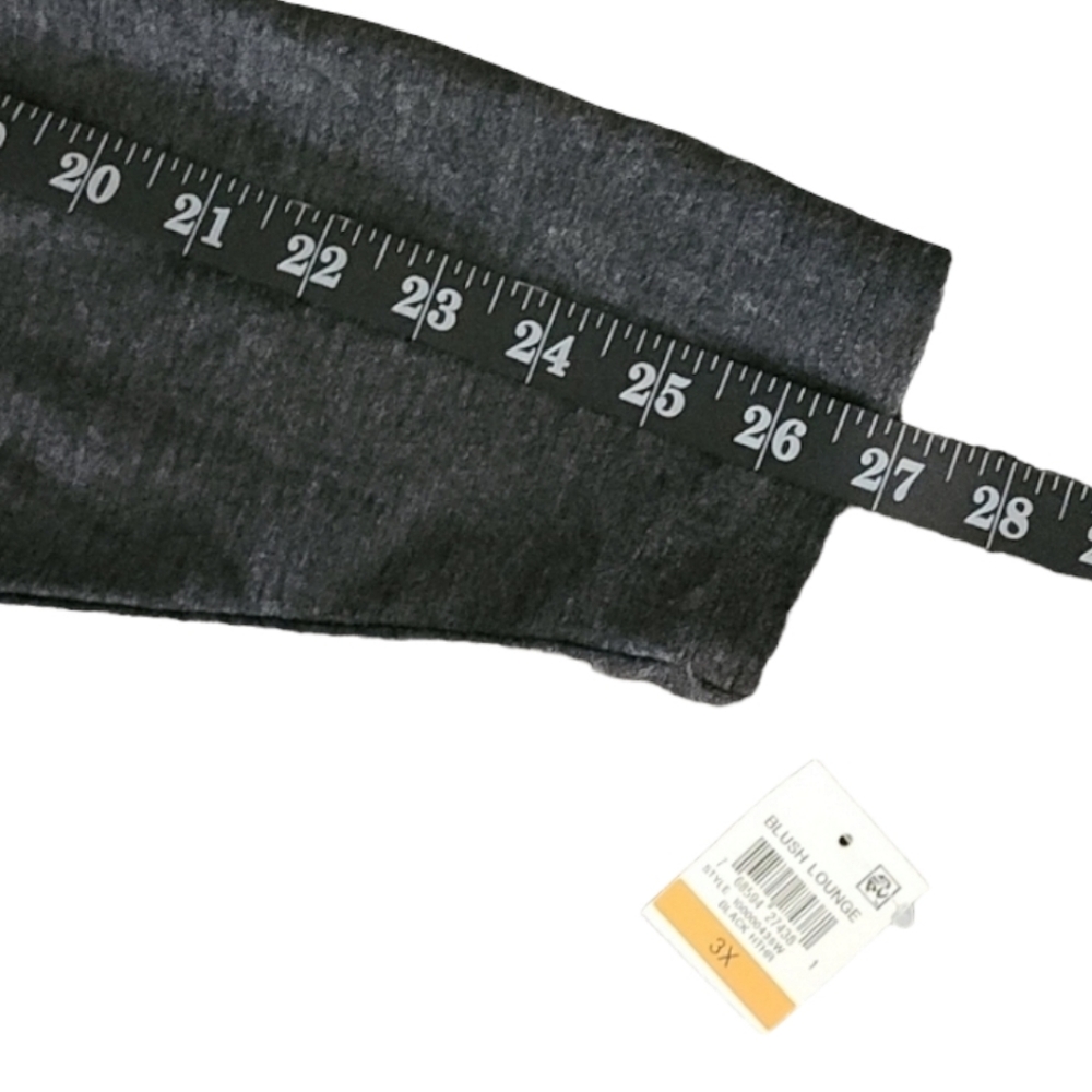 Gray Cowl Neck Tunic Top 3X Plus Size Cozy Knit Long Flowy Loungewear Charcoal - Picture 9 of 16